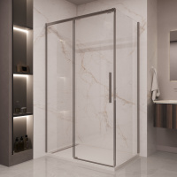 Душевой уголок Stella VSR-1ST8016CLGM, 1600*800, вороненая сталь, стекло прозрачное