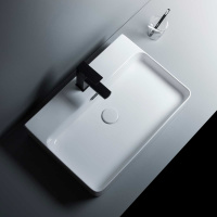 Раковина керамическая Vincea VBS-303, 600*420*130 накладная, цвет белый - Gidratop.ru изображение