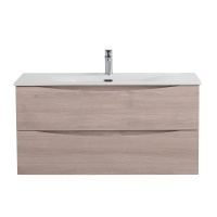 MARINO-CER-N База под раковину подвесная с двумя выкатными ящиками, Rovere Grigio, 996x457x500, MARINO-CER-N-1000-2C-SO-RG-P - Gidratop.ru изображение