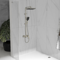 Душевая стойка Dice VSFS-4C12BN с изливом, брашированный никель - Gidratop.ru изображение