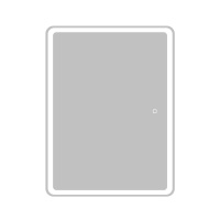 Зеркальный шкаф с одной распашной дверцей, с двумя стеклянными полками, со встроенной подсветкой и сенсорным выключателем SPC-MAR-600/800-1A-LED-TCH, 12W, 220-240V, 600x800x150 - Gidratop.ru изображение