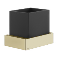 GESSI  INVERSO ACCESSORIES стакан настенный черный, цвет: Brass Brushed PVD - Gidratop.ru изображение