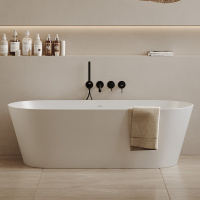 Ванна из искусственного камня ABBER Stein AS9622 белая матовая - Gidratop.ru изображение