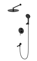 Душевая система встраиваемая WONZON & WOGHAND STICK, Черный матовый (WW-88939017-MB) - Gidratop.ru изображение