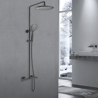 Душевая стойка Desire VSFS-1D0TGM термостатическая, вороненая сталь - Gidratop.ru изображение