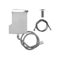 Gessi Rettangolo система сбора воды для ручного душа с убирающимся шлангом при монтаже на борт ванны, цвет: хром - Gidratop.ru изображение