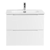 ETNA База под раковину подвесная с двумя выкатными ящиками, с доводчиками, Bianco Opaco, 700x455x500, ETNA-700-2C-SO-BO-P - Gidratop.ru изображение