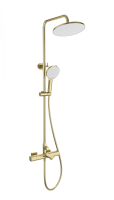 Душевая система с термостатом WONZON & WOGHAND SOLID, Брашированное золото (WW-C3011-A- BG) - Gidratop.ru изображение