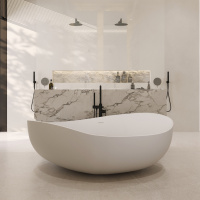 Ванна из искусственного камня ABBER Stein AS9639 белая матовая - Gidratop.ru изображение