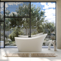 Ванна из искусственного камня ABBER Stein AS9618 белая матовая - Gidratop.ru изображение