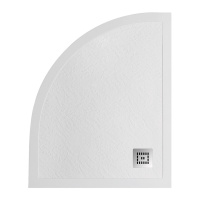 Душевой поддон из искусственного мрамора в комплекте с сифоном BelBagno UNO TRAY-MR-UNO-RH-120/90-550-35-W-R-CR - Gidratop.ru изображение