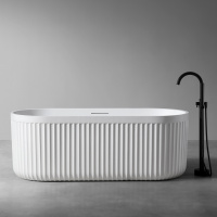 Ванна из искусственного камня ABBER Stuttgart AM9925 белая матовая - Gidratop.ru изображение