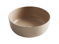Раковина накладная круглая 356x356x135, цвет капучино матовый