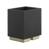 GESSI  INVERSO ACCESSORIES стакан настольный черный, цвет: Brass Brushed PVD - Gidratop.ru изображение