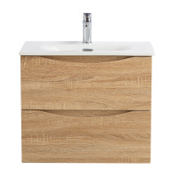 MARINO-CER-MINI База под раковину подвесная с двумя выкатными ящиками, Rovere Bianco, 596x390x500, MARINO-CER-MINI-600-2C-SO-WO-P