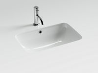 Раковина встраиваемая снизу 540x360x190 с отверстием слива перелива цвет белый CN7018