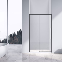 Душевая дверь Slim-N VDS-4SN120CLB, 1200, черный, стекло прозрачное - Gidratop.ru изображение
