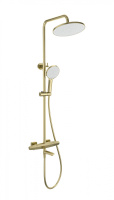Душевая система с термостатом WONZON & WOGHAND NEO, Брашированное золото (WW-B3046-A1- BG) - Gidratop.ru изображение
