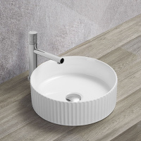 Раковина керамическая Vincea VBS-501, 360*360*115, накладная, цвет белый - Gidratop.ru изображение