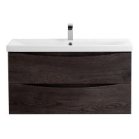 MARINO-CER База под раковину подвесная с двумя выкатными ящиками, Rovere Nature Grigio, 964x440x500, MARINO-CER-1000-2C-SO-RNG-P