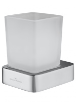 Стакан для зубных щеток с держателем WONZON & WOGHAND LOTTE, Хром (WW-8321) - Gidratop.ru изображение