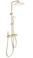 Душевая система с термостатом WONZON & WOGHAND MUSE Legato, Брашированное золото (WW-B4129-BG) - Gidratop.ru изображение