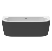 Акриловая ванна CEZARES SLIM WALL-180-80-60-NERO-SET - Gidratop.ru изображение