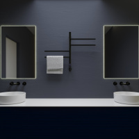 Полотенцесушитель электрический Vincea VTD-1S1CBE 43x60, черный, таймер - Gidratop.ru изображение