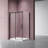 Душевой уголок Dice VSR-4D8012CLB, 1200*800, черный, стекло прозрачное - Gidratop.ru изображение