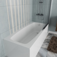 Ванна акриловая Vincea VBT-2S170-FR с каркасом 1700*750*440, пристенная, цвет белый - Gidratop.ru изображение