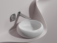 Умывальник чаша накладная круглая (цвет Белый Матовый) Element 360x360x120мм