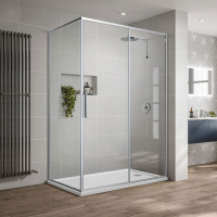 Душевой уголок Slim-U VSR-2SU9012CL, 1200*900, хром, стекло прозрачное - Gidratop.ru изображение