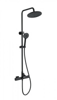 Душевая система с термостатом WONZON & WOGHAND Plate, Черный матовый (WW-C3017-A-MB) - Gidratop.ru изображение
