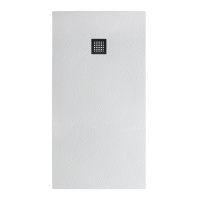 Душевой поддон из искусственного мрамора в комплекте с сифоном BelBagno UNO TRAY-MR-UNO-AH-180/80-35-W-NO - Gidratop.ru изображение