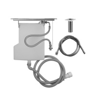 Gessi Rettangolo система сбора воды для ручного душа с убирающимся шлангом при монтаже на борт ванны, цвет: хром - Gidratop.ru изображение