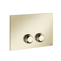 GESSI VENTI20 клавиша смыва для унитаза двойная, для инсталляций Geberit Sigma8 и Sigma12, цвет Brass PVD - Gidratop.ru изображение