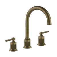 GESSI VENTI20 смеситель для раковины на 3 отверстия,  излив 172 мм., , цвет Antique Brass - Gidratop.ru изображение