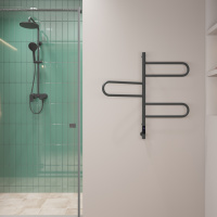 Полотенцесушитель электрический Vincea VTD-1R2CGE 44х80, графит, таймер - Gidratop.ru изображение