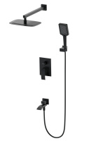 Душевая система встраиваемая WONZON & WOGHAND FIT, Черный матовый (WW-88939009A-MB) - Gidratop.ru изображение