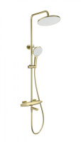 Душевая система с термостатом WONZON & WOGHAND NEO, Брашированное золото (WW-B3035-A2- BG) - Gidratop.ru изображение
