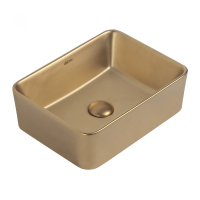 Раковина накладная ABBER Rechteck AC2213MMG золото матовое - Gidratop.ru изображение