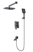 Душевая система встраиваемая WONZON & WOGHAND FIT, Темный графит (WW-88939009A-BGM) - Gidratop.ru изображение