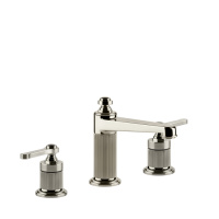 GESSI VENTI20 смеситель для раковины на 3 отверстия, высота излива 98 мм., цвет Nickel PVD - Gidratop.ru изображение