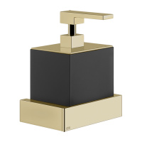 GESSI  INVERSO ACCESSORIES дозатор для жидкого мыла настенный черный, цвет: Brass Brushed PVD - Gidratop.ru изображение
