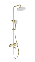 Душевая система с термостатом WONZON & WOGHAND STAY 1, Брашированное золото (WW-B3051-A1- BG) - Gidratop.ru изображение