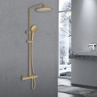 Душевая стойка Desire VSFS-1D0TBG термостатическая, брашированное золото - Gidratop.ru изображение