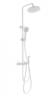 Душевая система с техническим душем и термостатом WONZON & WOGHAND, Белый матовый (WW-B3097-A-MW) - Gidratop.ru изображение