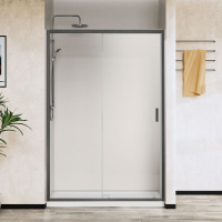 Душевая дверь City VDS-5CT120CLGM, 1200, вороненая сталь, стекло прозрачное - Gidratop.ru изображение