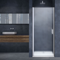 Душевая дверь Alpha VDP-3AL850MT , хром, стекло текстурное - Gidratop.ru изображение