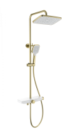Душевая система с термостатом WONZON & WOGHAND ThermoKlick, Брашированное золото (WW-B3098-A- BG) - Gidratop.ru изображение